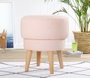 Atelier Del Sofa Puf de Lino Rosa